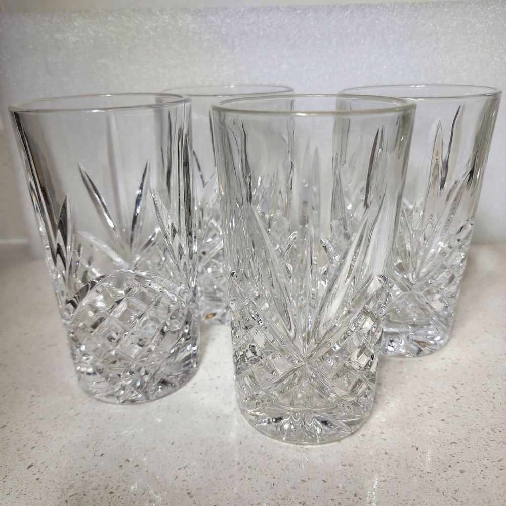 Set Of 4 Godinger Dublin Crystal Glass Set - Picture 4 of 9
